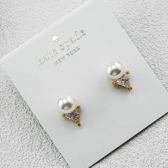 Kate Spade Pearl Inlaid Stud Earrings - Picture 3 of 5